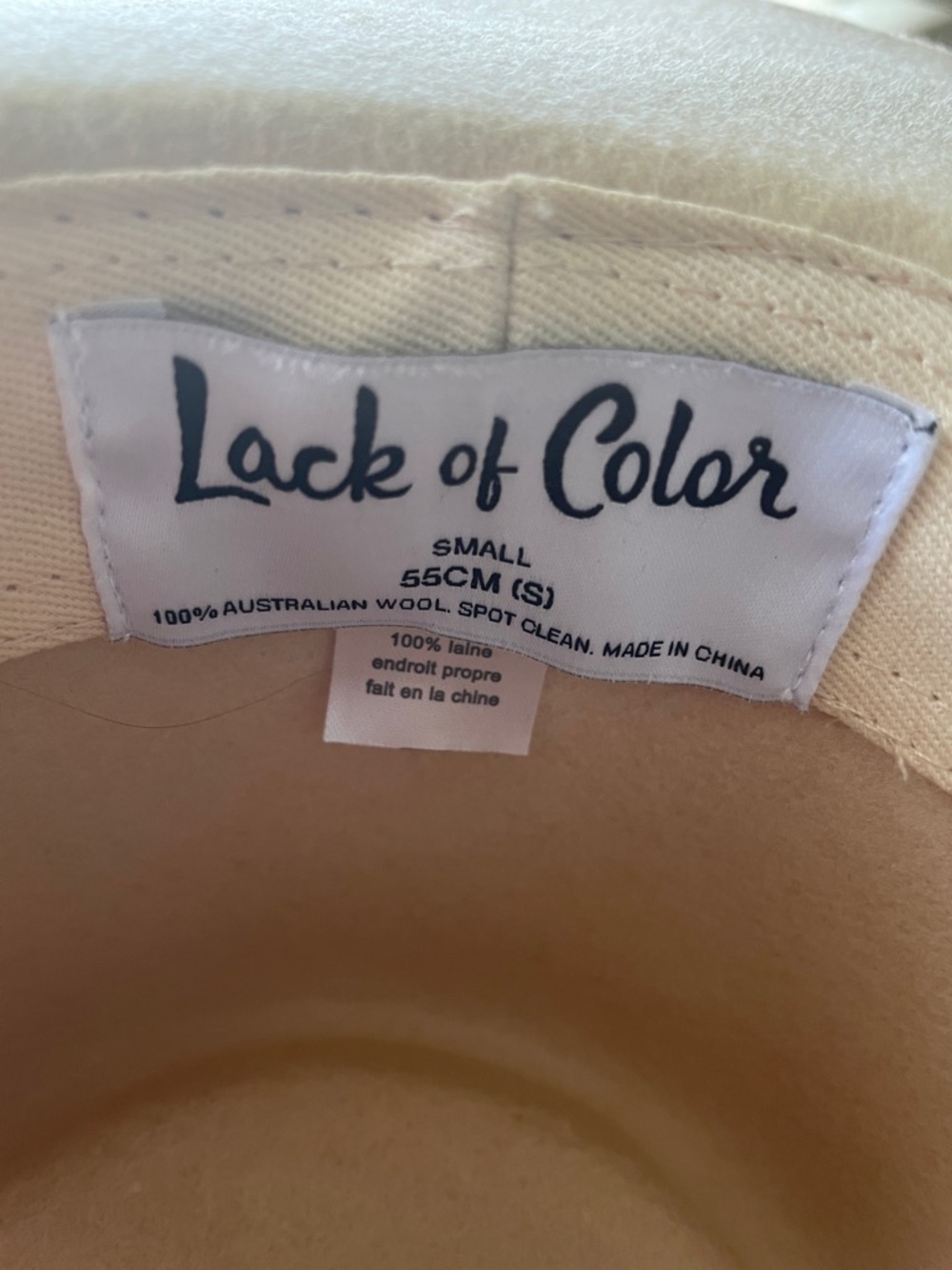Lack Of Color Wide Brim Felt Fedora in Beige - Picture 4 of 6